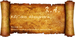 Kádos Alexandra névjegykártya